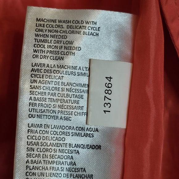 Michael Kors Coral Windbreaker Jacket Full Zip Gold Accents Wmns Extra Small - Picture 9 of 15